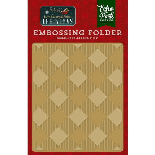 Echo Park - Twas the Night Before Christmas Collection - Embossing Folder - Buffalo Plaid