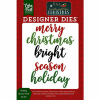 Echo Park - Twas the Night Before Christmas Collection - Designer Dies - Holiday Season Word