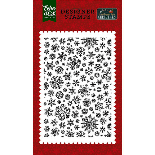 Echo Park - Twas the Night Before Christmas Collection - Clear Photopolymer Stamps - Shimmering Snowflakes