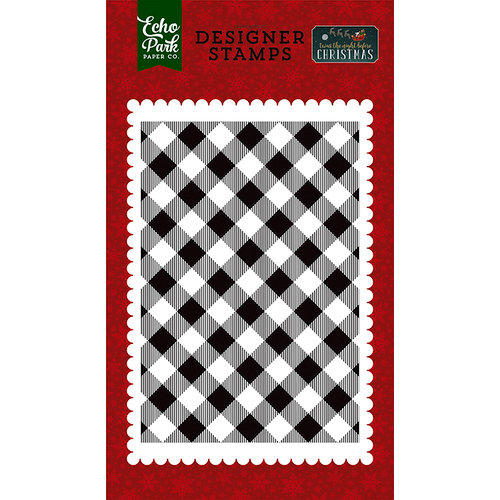 Echo Park - Twas the Night Before Christmas Collection - Clear Photopolymer Stamps - Holiday Buffalo Plaid