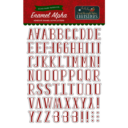 Echo Park - Twas the Night Before Christmas Collection - Enamel Alpha Letters