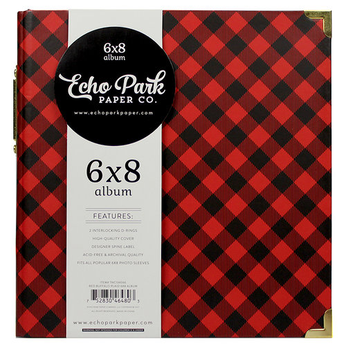 Echo Park - Twas the Night Before Christmas Collection - 6 x 8 Album - Red Buffalo Plaid