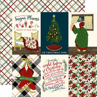 Echo Park - Twas the Night Before Christmas Collection - 12 x 12 Double Sided Paper - Vertical 4 x 6 Journaling Cards