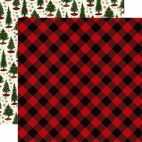 Echo Park - Twas the Night Before Christmas Collection - 12 x 12 Double Sided Paper - Red Buffalo Plaid