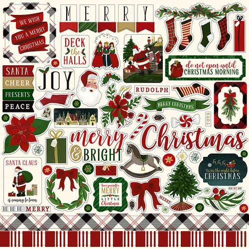 Echo Park - Twas the Night Before Christmas Collection - 12 x 12 Cardstock Stickers - Elements - Volume 2