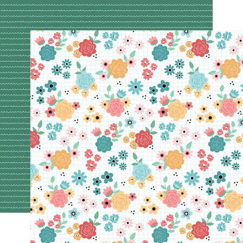 Echo Park - Telling Our Story Collection - 12 x 12 Double Sided Paper - Happy Little Flowers