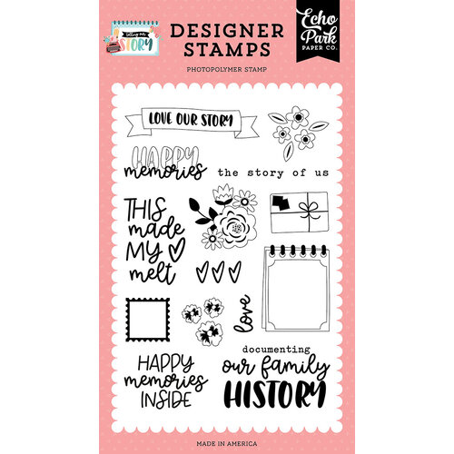 Echo Park - Telling Our Story Collection - Clear Photopolymer Stamps - Documenting