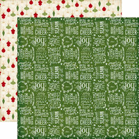 Echo Park - The Story of Christmas Collection - 12 x 12 Double Sided Paper - Words