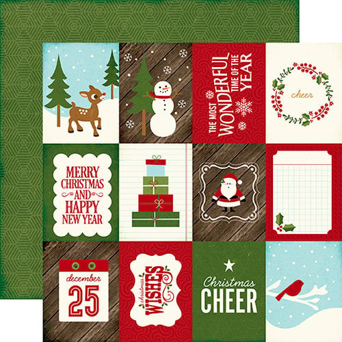 Echo Park - The Story of Christmas Collection - 12 x 12 Double Sided Paper - 3 x 4 Journaling Cards
