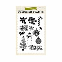 Echo Park - The Story of Our Christmas Collection - Clear Acrylic Stamps - Believe