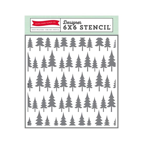 Echo Park - The Story of Our Christmas Collection - 6 x 6 Stencil - Oh Christmas Tree