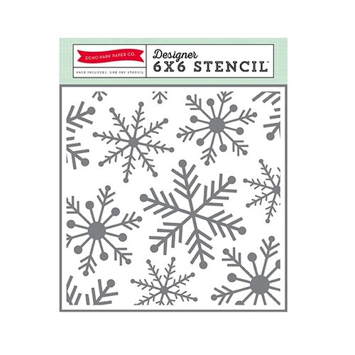 Echo Park - The Story of Our Christmas Collection - 6 x 6 Stencil - Snowflakes 1