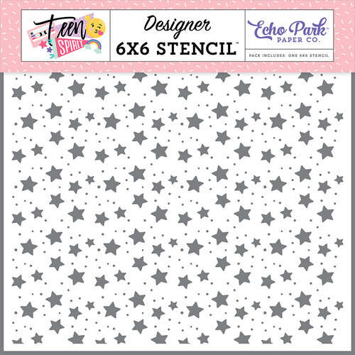 Echo Park - Teen Spirit Girl Collection - 6 x 6 Stencil - Shine On Stars