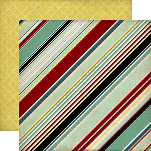 Echo Park - Times and Seasons 2 Collection - 12 x 12 Double Sided Paper - Manly Stripe