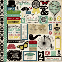 Echo Park - Times and Seasons 2 Collection - 12 x 12 Cardstock Stickers - Elements