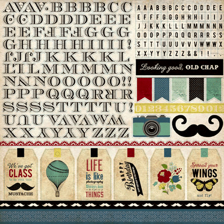 Echo Park - Times and Seasons 2 Collection - 12 x 12 Cardstock Stickers - Alphabet