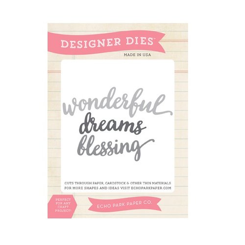 Echo Park - The Story of Our Family Collection - Designer Dies - Blessings Word Set
