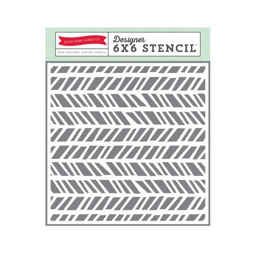 Echo Park - The Story of Our Family Collection - 6 x 6 Stencil - Modern Chevron