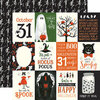 Echo Park - Trick or Treat Collection - Halloween - 12 x 12 Double Sided Paper - 3 x 4 Journaling Cards