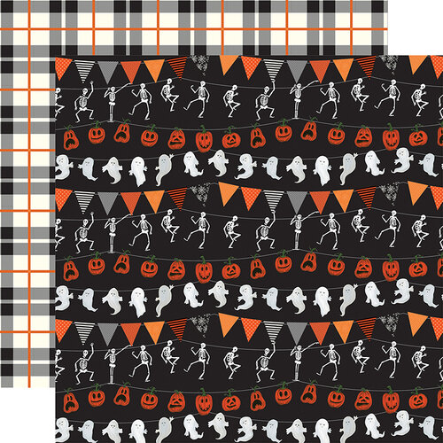 Echo Park - Trick or Treat Collection - Halloween - 12 x 12 Double Sided Paper - Halloween Banners