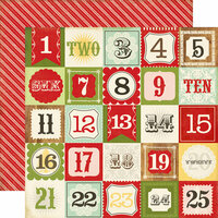 Echo Park - This and That Collection - Christmas - 12 x 12 Double Sided Paper - Christmas Countdown