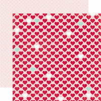 Echo Park - Through The Year Collection - 12 x 12 Double Sided Paper - Lovely Hearts