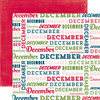 Echo Park - Through The Year Collection - 12 x 12 Double Sided Paper - December