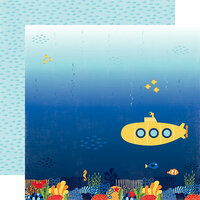 Echo Park - Under the Sea Collection - 12 x 12 Double Sided Paper - Submarine Scene