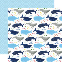 Echo Park - Under Sea Adventures Collection - 12 x 12 Double Sided Paper - Whale Hello