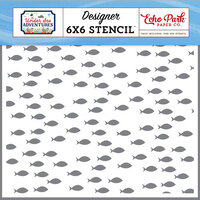 Echo Park - Under Sea Adventures Collection - 6 x 6 Stencils - School Of Fish