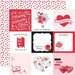 Echo Park - Valentine's Day Collection - 12 x 12 Double Sided Paper - 4 x 4 Journaling Cards