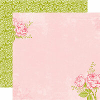 Echo Park - Victoria Garden Collection - 12 x 12 Double Sided Paper - Rose