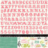 Echo Park - Victoria Garden Collection - 12 x 12 Cardstock Stickers - Alphabet