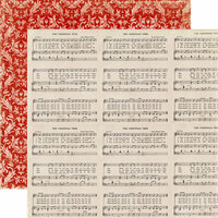 Echo Park - A Very Merry Christmas Collection - 12 x 12 Double Sided Paper - Music Notes