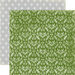 Echo Park - A Very Merry Christmas Collection - 12 x 12 Double Sided Paper - Green Damask