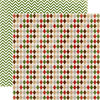 Echo Park - A Very Merry Christmas Collection - 12 x 12 Double Sided Paper - Christmas Argyle