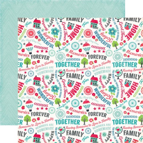 Echo Park - We Are Family Collection - 12 x 12 Double Sided Paper - Good Times