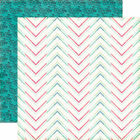 Echo Park - We Are Family Collection - 12 x 12 Double Sided Paper - Dotted Chevron