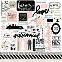 Echo Park - Wedding Bliss Collection - 12 x 12 Cardstock Stickers - Elements