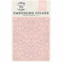 Echo Park - Wedding Bliss Collection - Embossing Folder - Dainty Damask