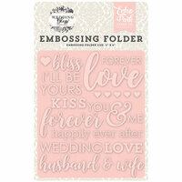 Echo Park - Wedding Bliss Collection - Embossing Folder - Forever Love