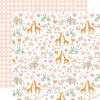 Echo Park - Welcome Baby Girl Collection - 12 x 12 Double Sided Paper - Baby Animals