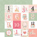 Echo Park - Welcome Baby Girl Collection - 12 x 12 Double Sided Paper - Milestone Journaling Cards