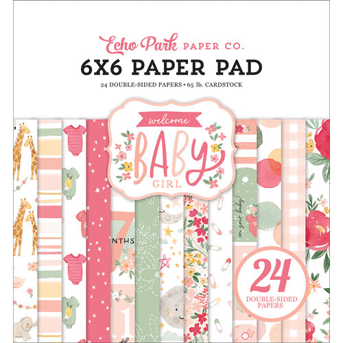 Echo Park - Welcome Baby Girl Collection - 6 x 6 Paper Pad