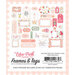 Echo Park - Welcome Baby Girl Collection - Ephemera - Frames and Tags