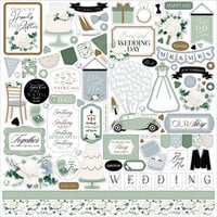 Echo Park - Wedding Bells Collection - 12 x 12 Cardstock Stickers - Elements