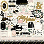 Echo Park - Wedding Day Collection - 12 x 12 Cardstock Stickers - Elements