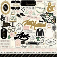 Echo Park - Wedding Day Collection - 12 x 12 Cardstock Stickers - Elements