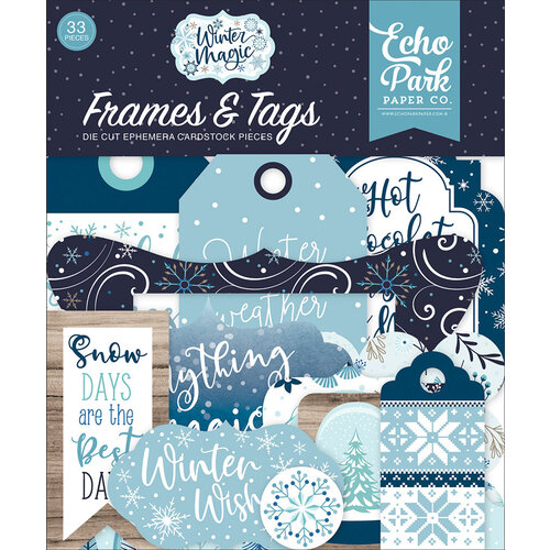 Echo Park - Winter Magic Collection - Ephemera - Frames and Tags
