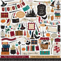 HARRY POTTER SCRAPBOOK PAPER / CARDSTOCK SET with GOLD ACCENTS ! - SIN –  BARBS CRAFT DEPOT